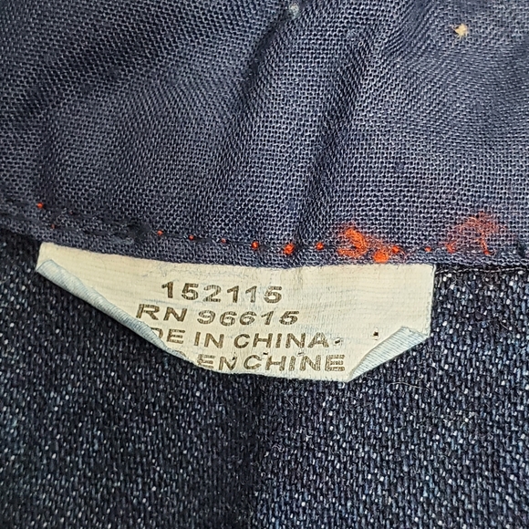 A Little Angel Blue Denim Hat with Red Ribbon Ruffle - Picture 3 of 4